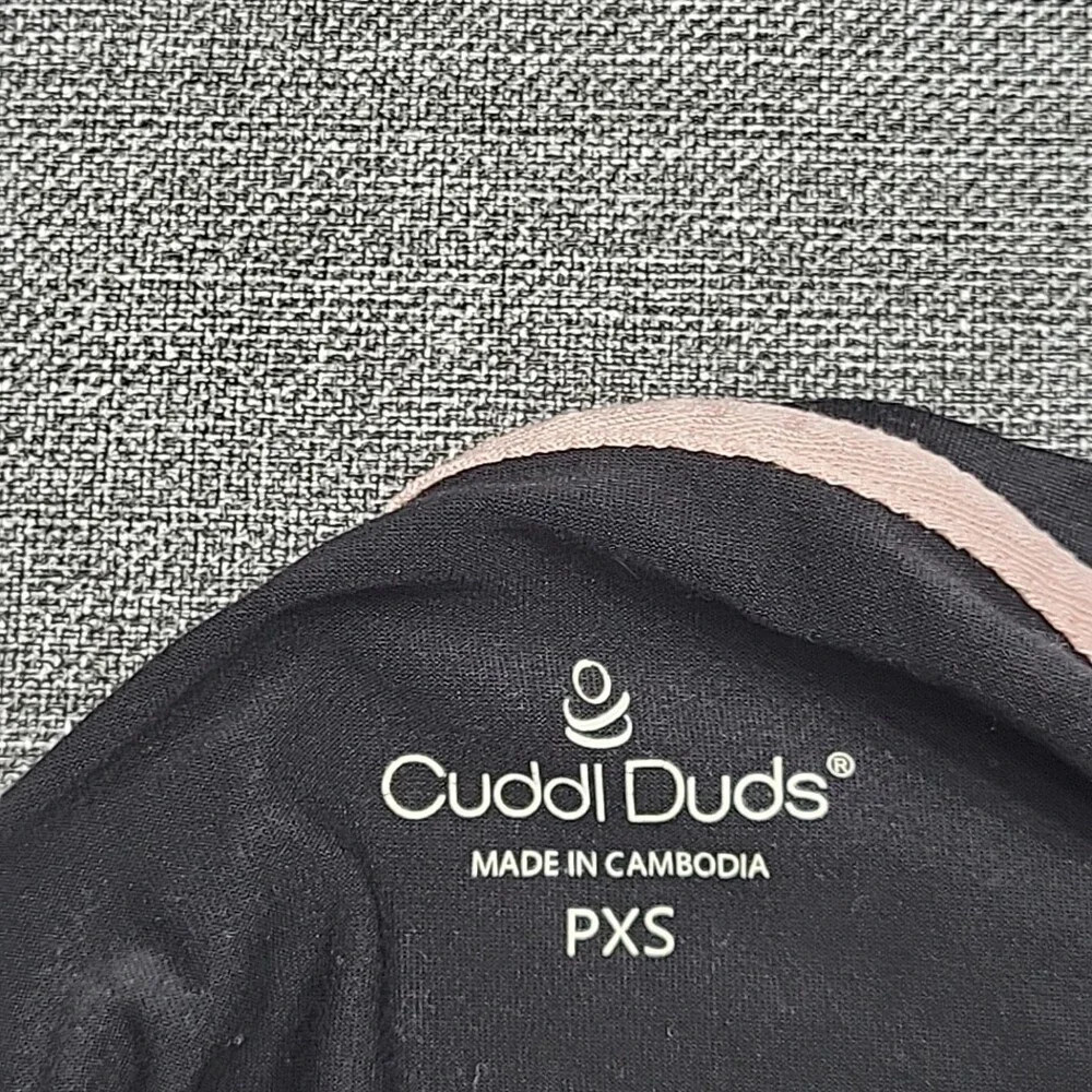 Cuddl Duds Womens Everyday Cozy Color Blocked Pajama Top Petite X-Small Size